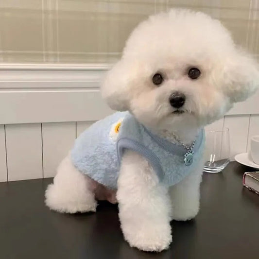 Pet clothes cute dog fleece thickened warm autumn and winter clothes
