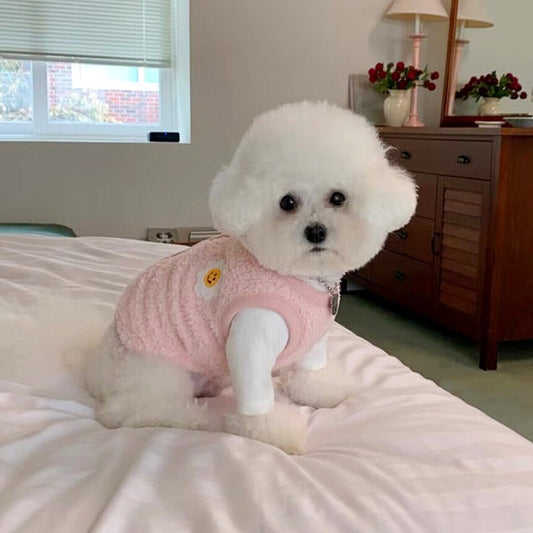 Pet clothes cute dog fleece thickened warm autumn and winter clothes